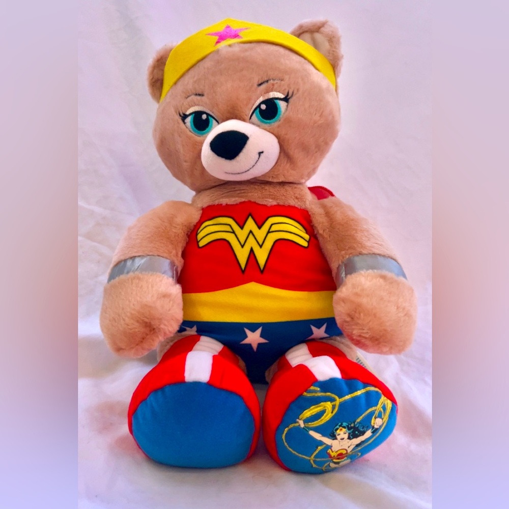 DC Justice League Wonder Woman Build a Bear Plush 16" Tan Bear